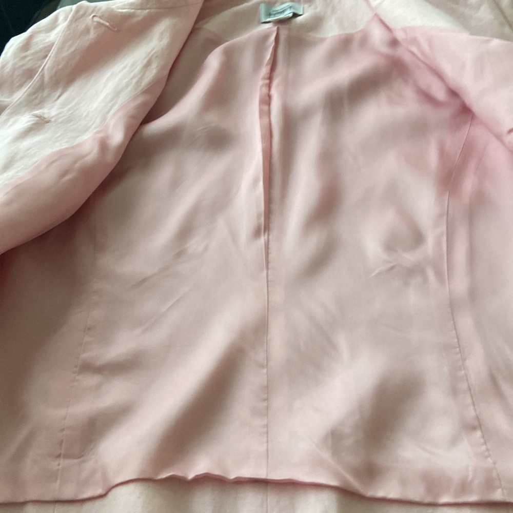 LINEN BLEND BLAZER PEA JACKET SEMI- CROPPED - Picture 6 of 10